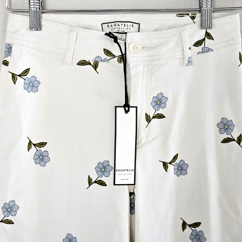 Bagatelle Collection New York Women’s Floral Pants Cottagecore Stretch NWT Sz 2 - Picture 2 of 10